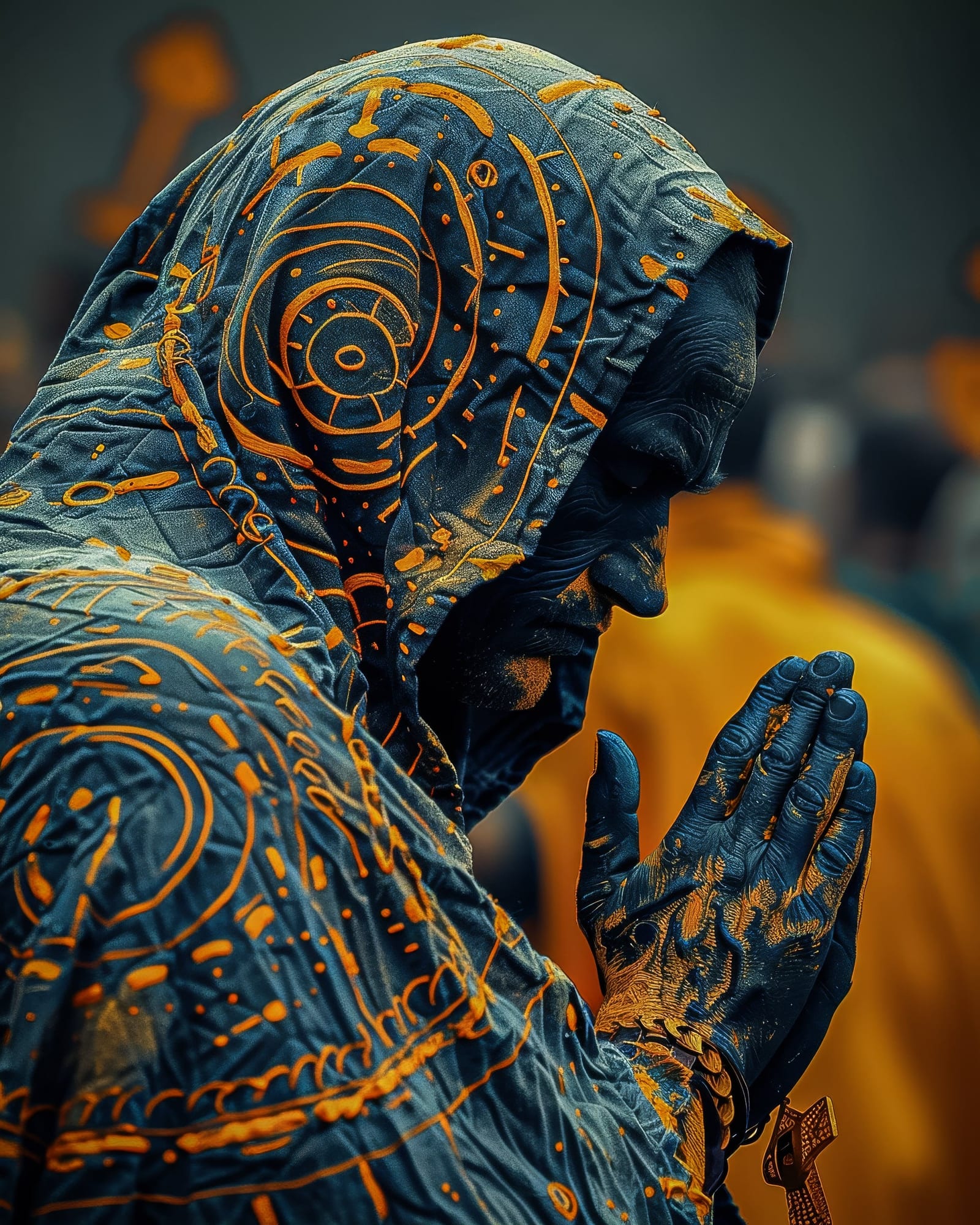 "Gardiens silencieux en contemplation ardente"